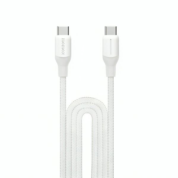 Momax 1Link Flow 100W USB-C 3.0m Braided Cable | White Momax 1Link Flow 100W USB-C 3.0m Braided Cable | White